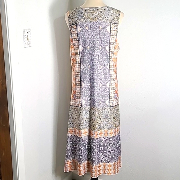 One World Bohemian Sleeveless Handkerchief Dress Multicolor, Size Medium - Picture 6 of 8